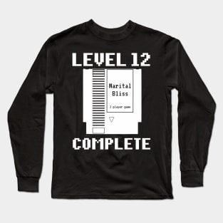 Level 12 Complete  Couples 12th Wedding Long Sleeve T-Shirt